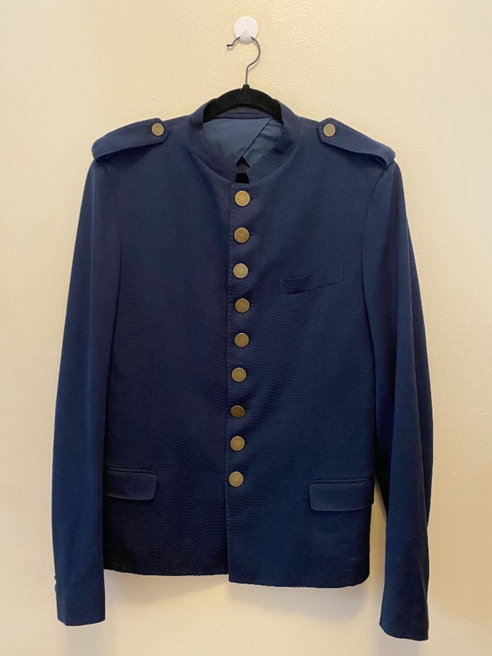Lanvin Navy Blue Military Tunic Jacket